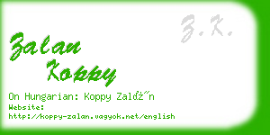 zalan koppy business card